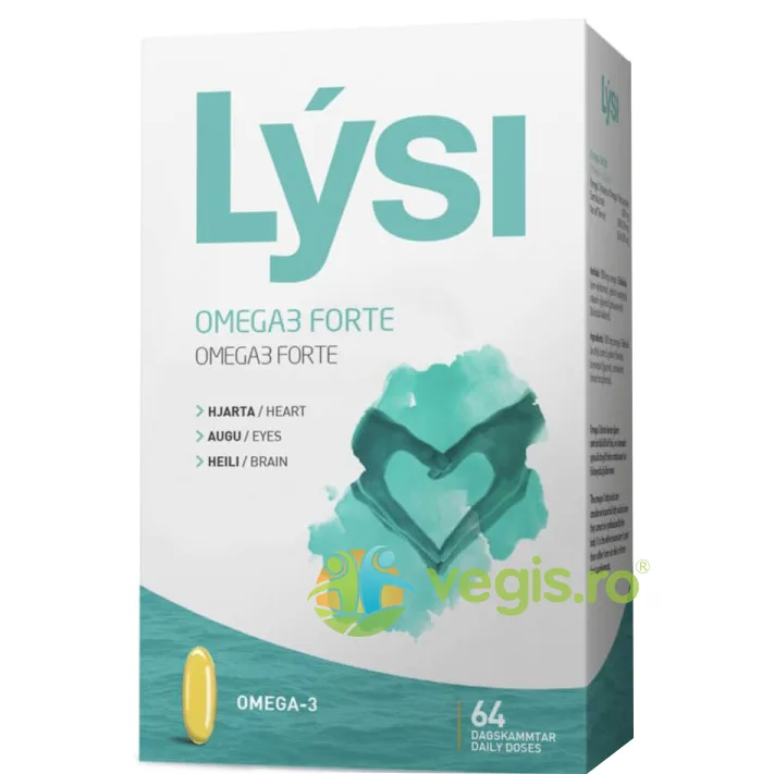Omega 3 Forte 1000mg 64cps LYSI — preț și oferte