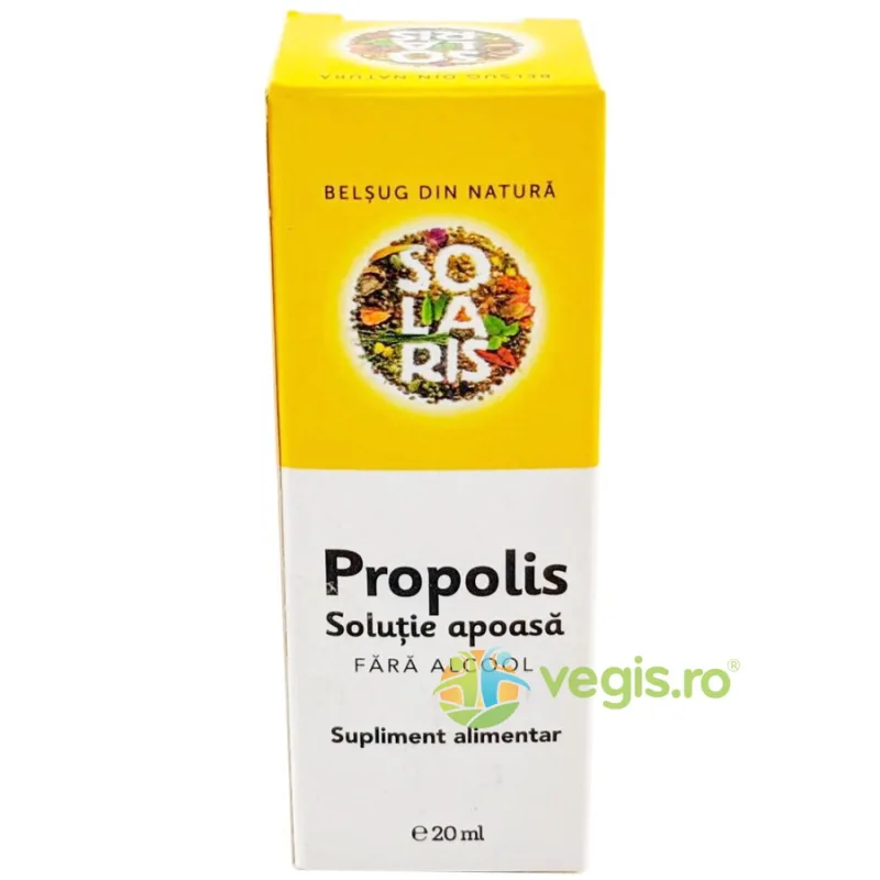 Solutie Apoasa de Propolis fara Alcool 20ml SOLARIS — preț și oferte