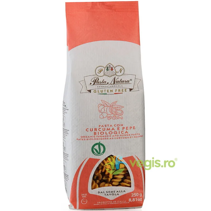 Paste cu Turmeric si Piper fara Gluten Ecologice/Bio 250g PASTA NATURA — preț și oferte