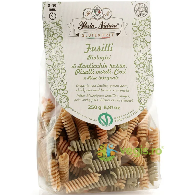 Fusilli Tricolore fara Gluten Ecologice/Bio 250g PASTA NATURA — preț și oferte