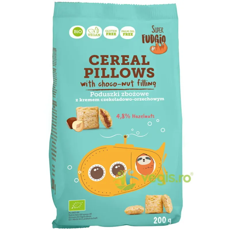 Cereale Umplute cu Ciocolata si Alune de Padure fara Gluten Ecologice/Bio 200g SUPER FUDGIO — preț și oferte
