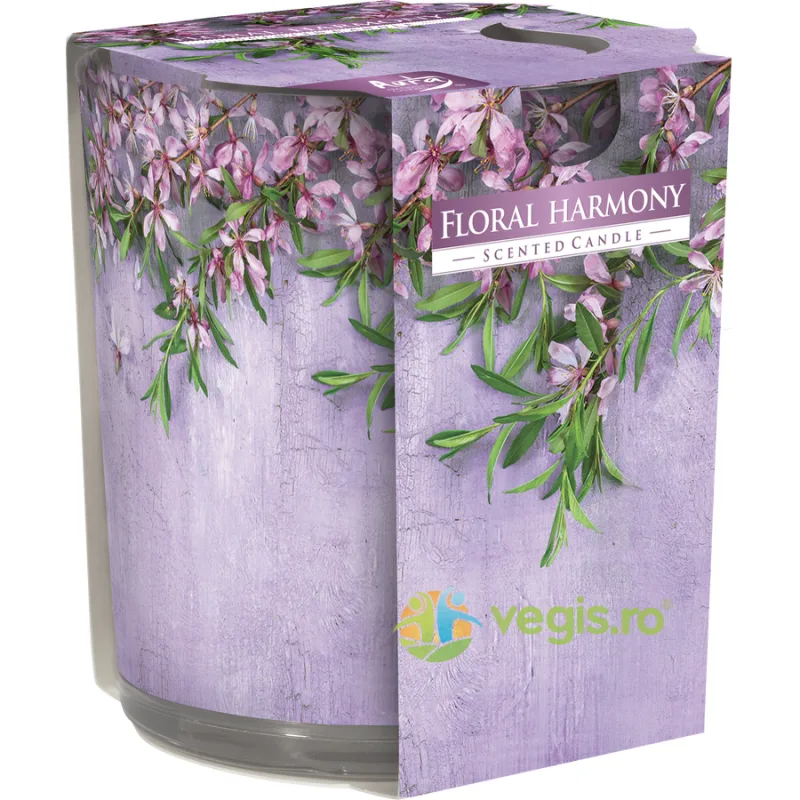 Lumanare Parfumata in Pahar Imprimat Floral Harmony BISPOL — preț și oferte