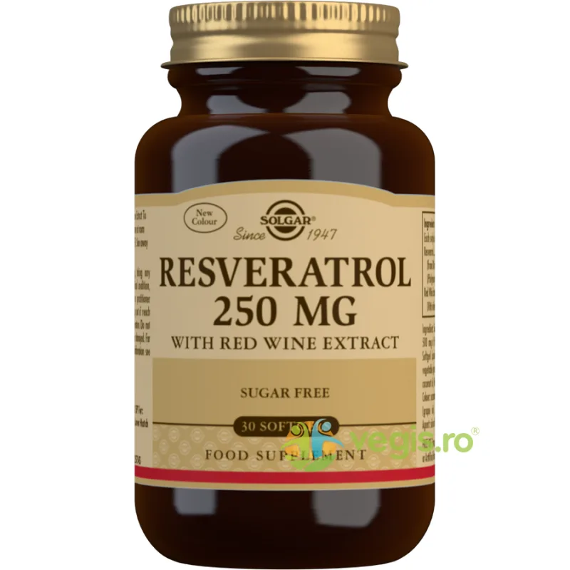 Resveratrol 250mg cu Extract de Vin Rosu 30cps SOLGAR — preț și oferte