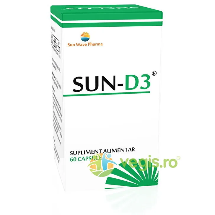 Sun D3 60cps SUN WAVE PHARMA — preț și oferte