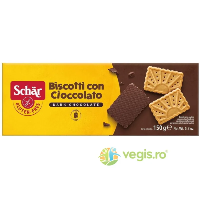 Biscuiti cu Ciocolata Neagra fara Gluten 150g SCHAR — preț și oferte