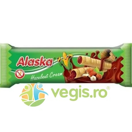 Rulouri din Porumb Umplute cu Crema de Alune de Padure fara Gluten 18g Alaska — preț și oferte