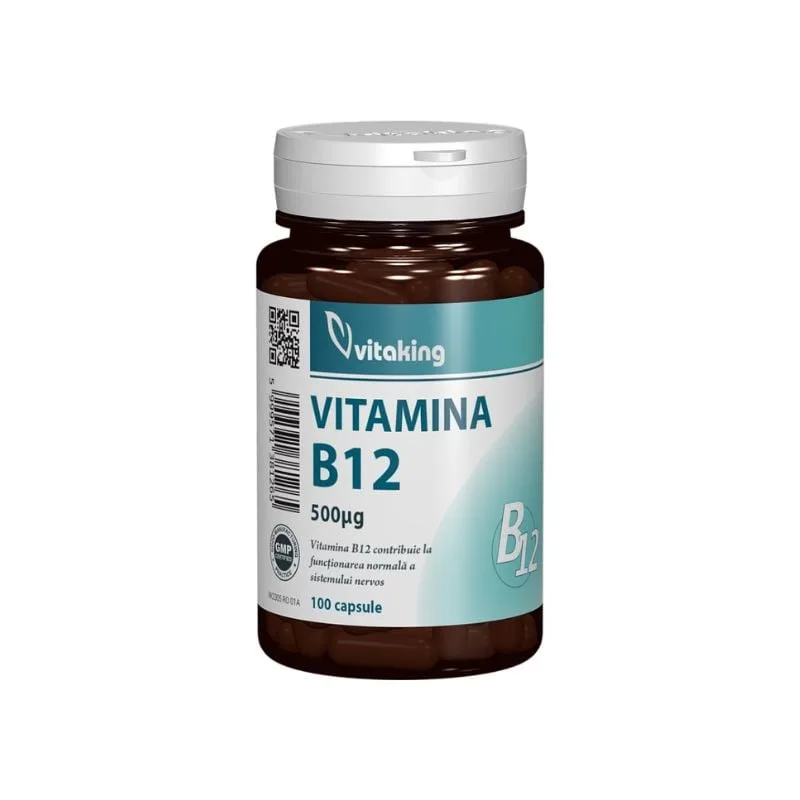 Vitamina B12 500mcg, 100 capsule, Vitaking — preț și oferte