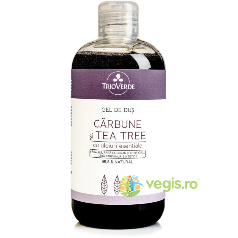 Gel de Dus cu Carbune si Tea Tree 300ml TRIO VERDE — preț și oferte
