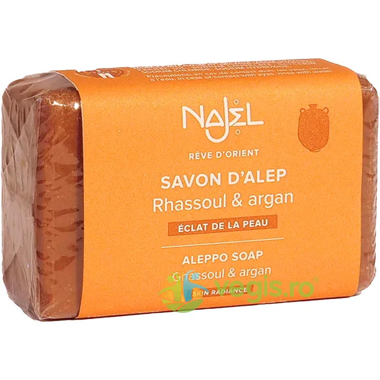 Sapun de Alep cu Ulei de Argan si Rhassoul 100g NAJEL — preț și oferte