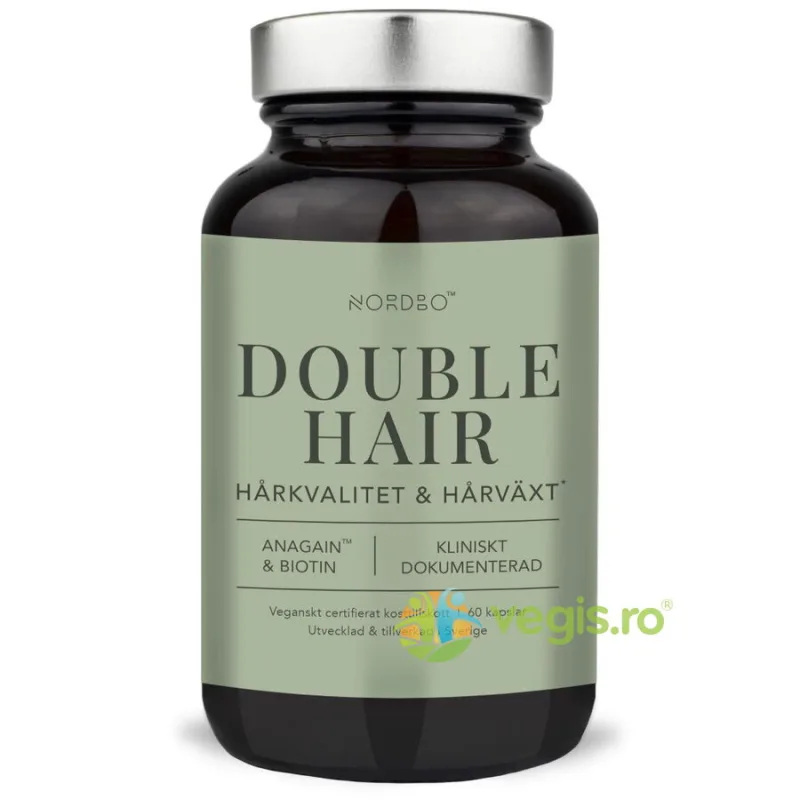 Double Hair (Complex de Biotina pentru Regenerarea Parului) 60cps NORDBO — preț și oferte