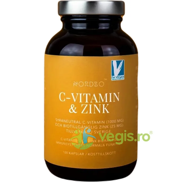 Vitamina C si  Zinc 100cps NORDBO — preț și oferte