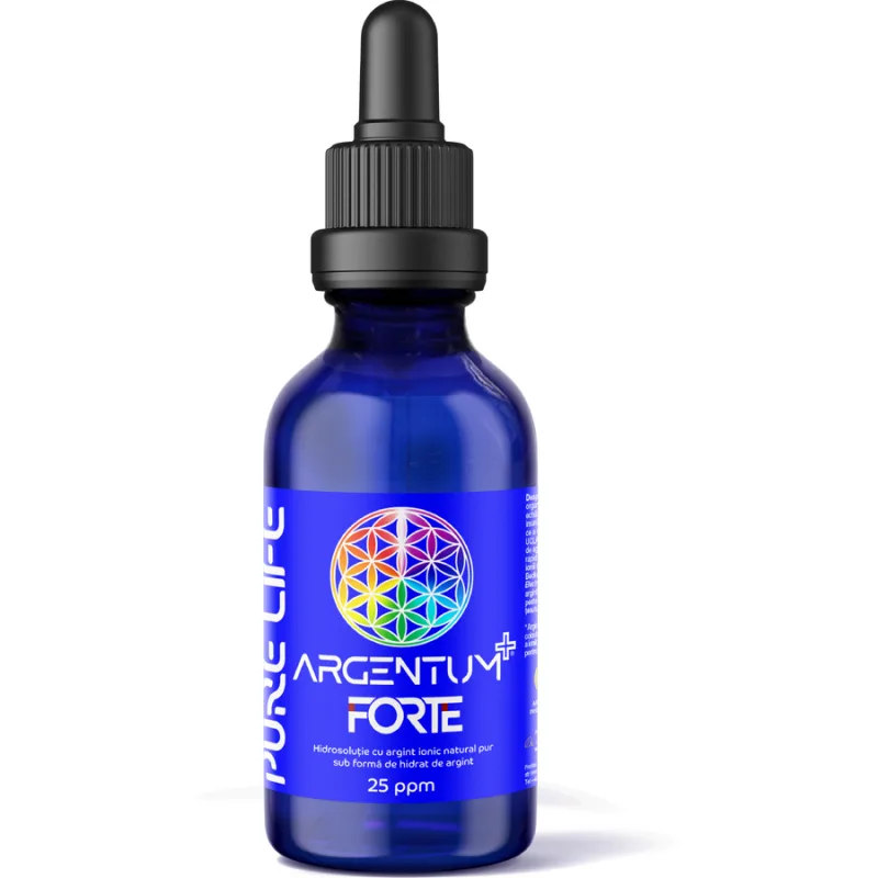 Argentum FORTE 25ppm cu Pipeta 60ml PURE LIFE — preț și oferte