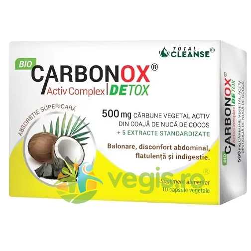 BioCarbonox Activ 500mg 30cps COSMO PHARM — preț și oferte