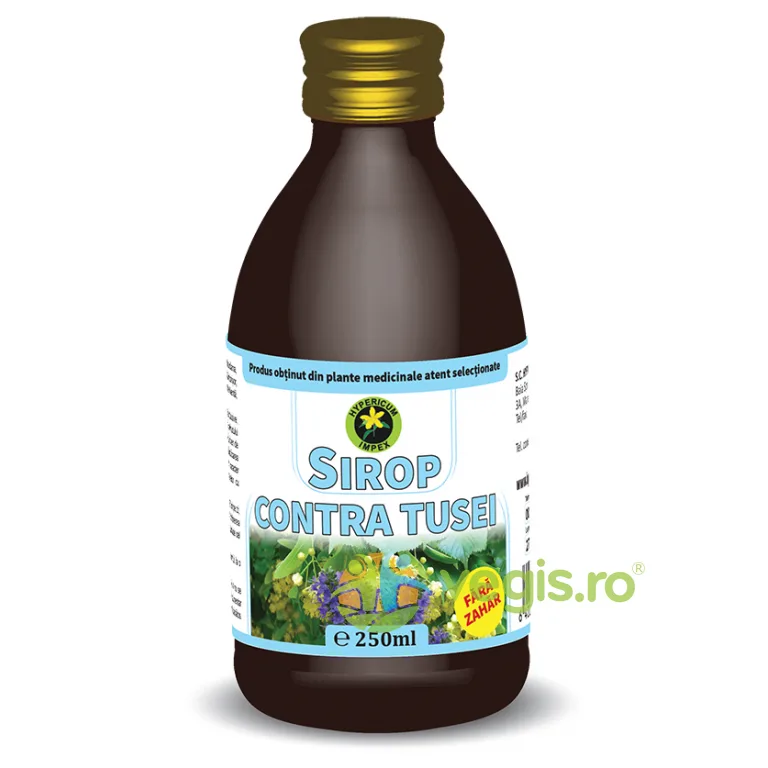 Sirop Contra Tusei fara Zahar Sticla 250ml Hypericum — preț și oferte