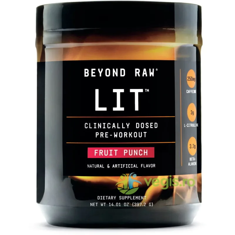 Formula Pre-Workout cu Aroma de Fructe Beyond Raw Lit 397.2g GNC — preț și oferte