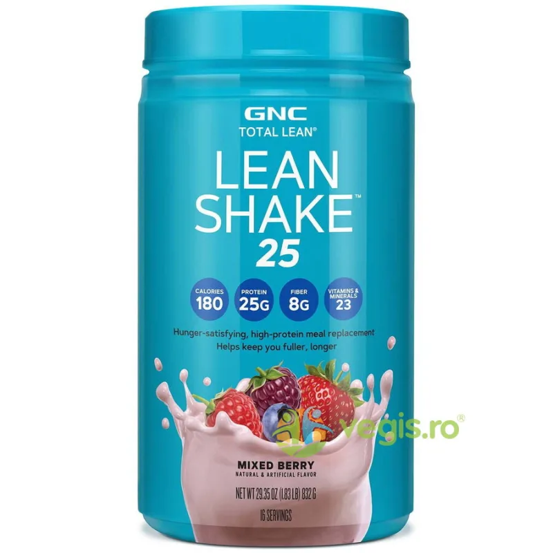 Shake Proteic cu Aroma de Fructe de Padure Total Lean 25 - 832g GNC — preț și oferte
