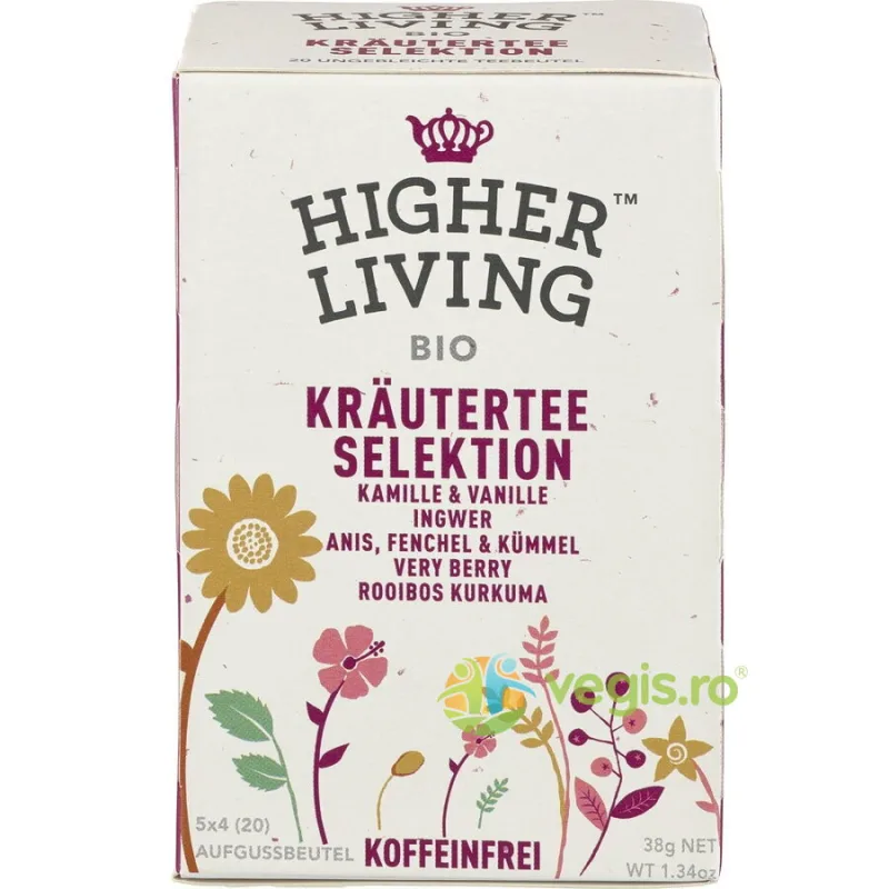 Selectie de Ceaiuri din Plante Ecologice/Bio 20 plicuri HIGHER LIVING — preț și oferte