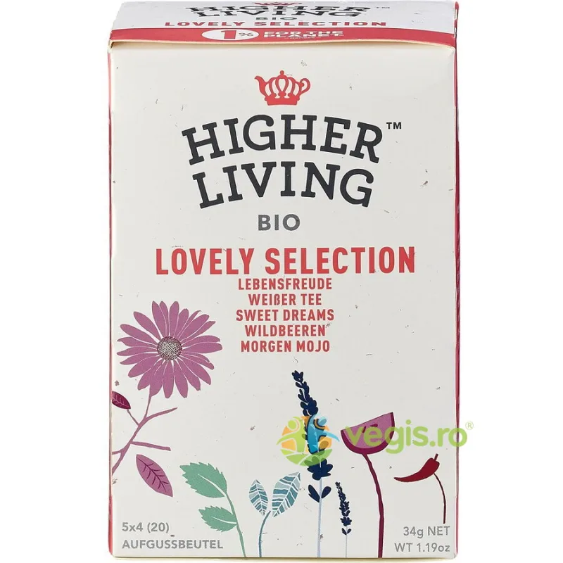 Selectie de Ceaiuri Ecologice/Bio 20 plicuri HIGHER LIVING — preț și oferte