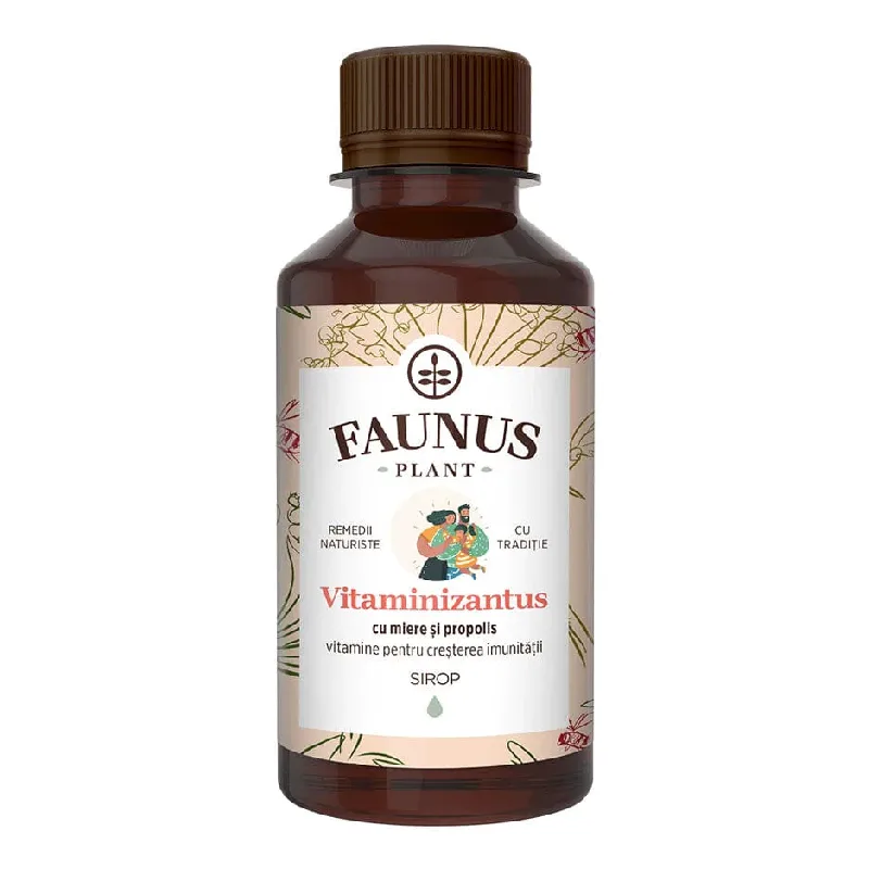 Sirop Vitaminizantus cu Miere si Propolis, 200 ml, Faunus Plant — preț și oferte