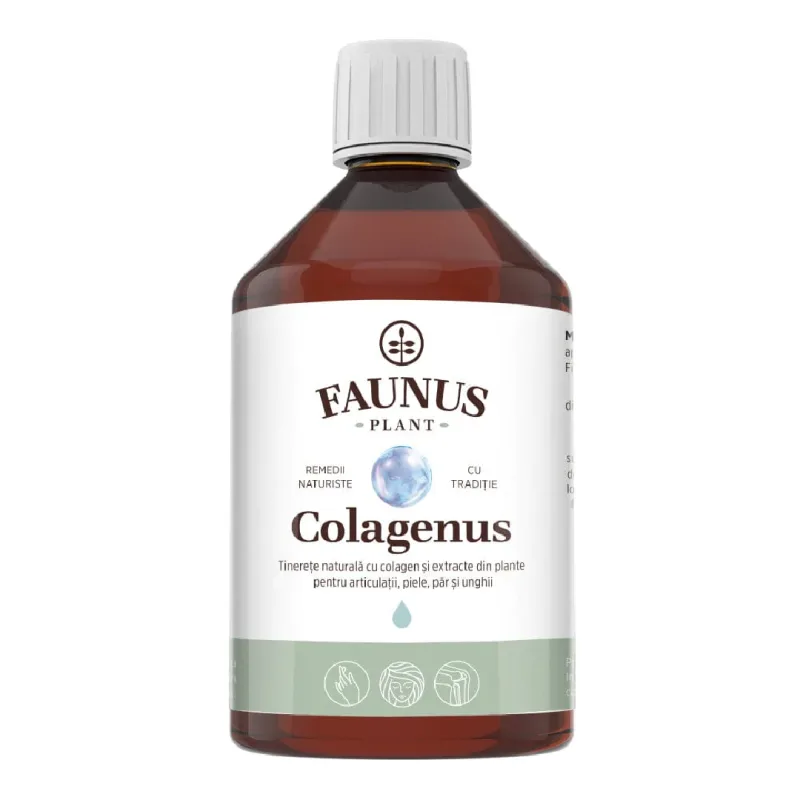 Colagenus, colagen lichid hidrolizat cu extracte din plante, 500ml, Faunus Plant — preț și oferte