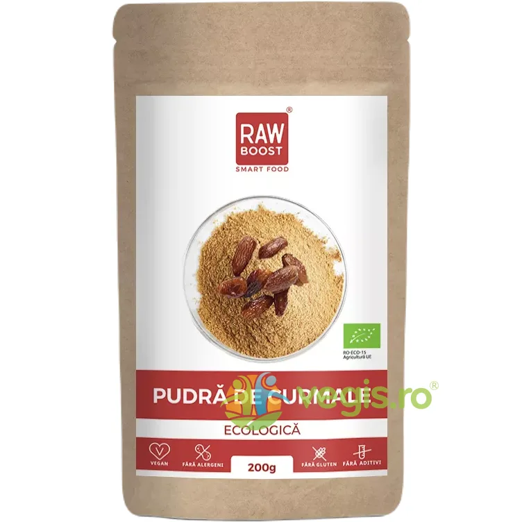 Pudra de Curmale Ecologica/Bio 200g RAWBOOST — preț și oferte