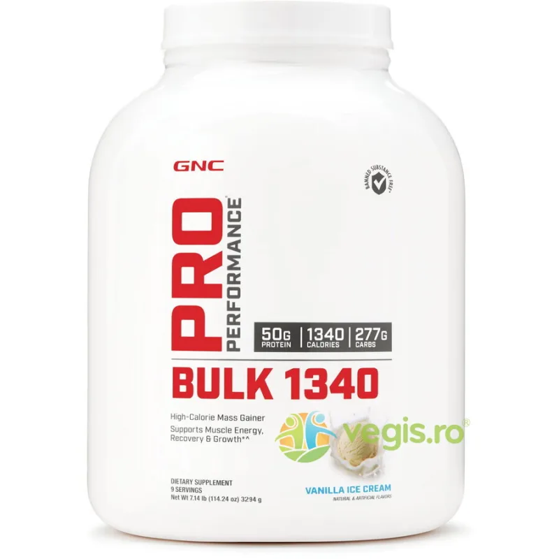 Proteina din Zer cu Aroma de Vanilie Pro Performance 1340 Bulk 3294g GNC — preț și oferte