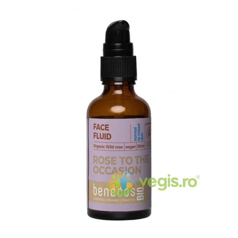 Fluid Hidratant cu Trandafir pentru Ten Normal-Mixt Rose To The Occasion Bio 50ml BENECOS — preț și oferte