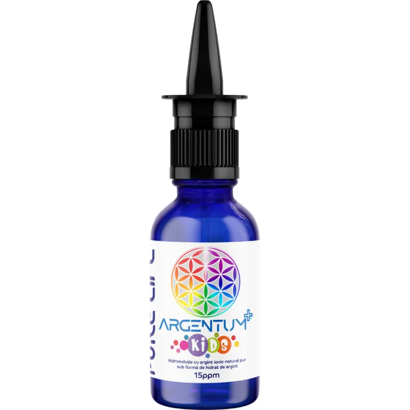 Argentum PLUS Kids 15ppm pentru Copii Varsta 4-14 Ani cu Pulverizator Nazal 30ml PURE LIFE — preț și oferte