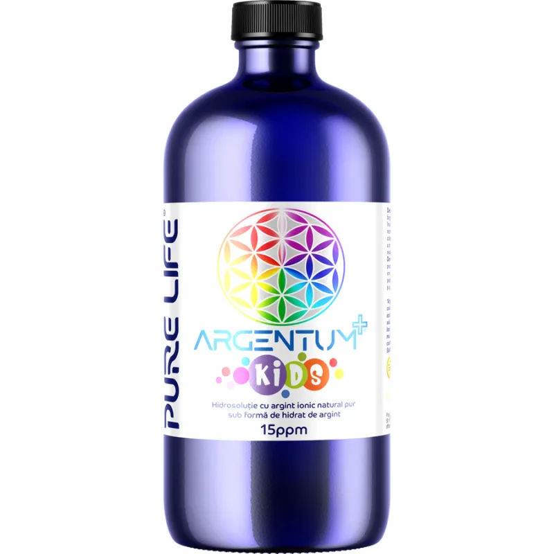 Argentum PLUS Kids 15ppm pentru Copii Varsta 4-14 Ani 480ml PURE LIFE — preț și oferte