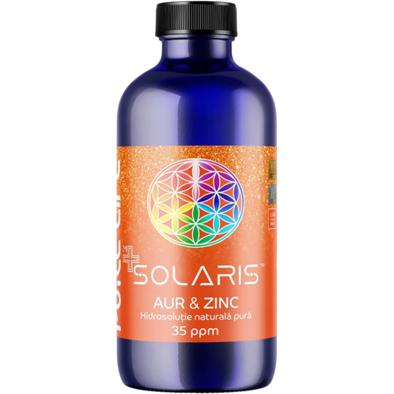 Aur si Zinc M+ SOLARIS 35ppm 240ml PURE LIFE — preț și oferte
