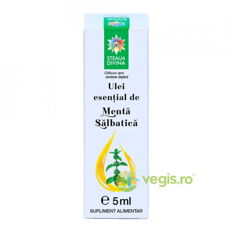 Ulei Esential de Menta Salbatica pentru Uz intern si Extern 5ml STEAUA DIVINA — preț și oferte