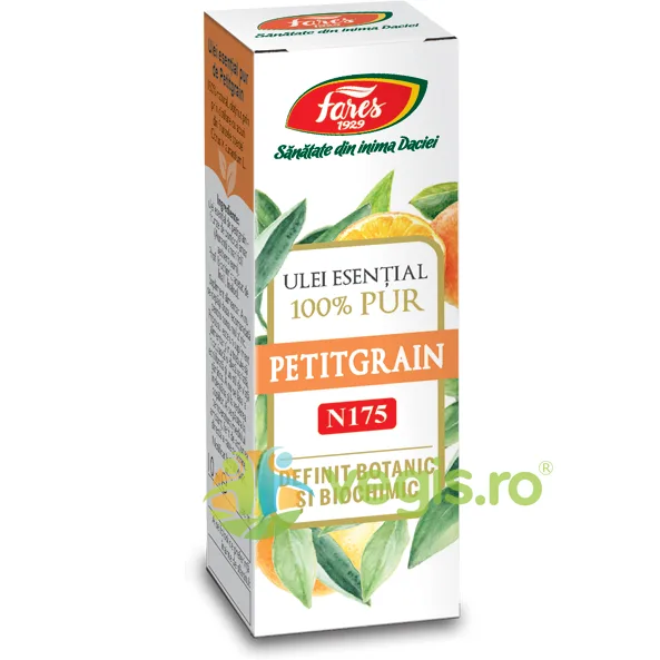 Ulei Esential Petitgrain (Frunze de Portocal Amar) 100% Pur N175 10ml FARES — preț și oferte