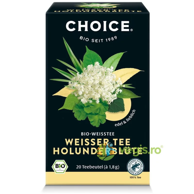 Ceai Alb cu Flori de Soc Ecologic/Bio 20dz CHOICE — preț și oferte