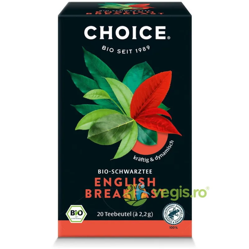 Ceai Negru English Breakfast Ecologic/Bio 20dz CHOICE — preț și oferte
