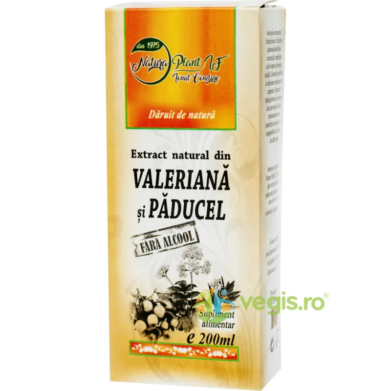 Extract Natural din Valeriana si Paducel fara Alcool 200ml NATURA PLANT IF — preț și oferte