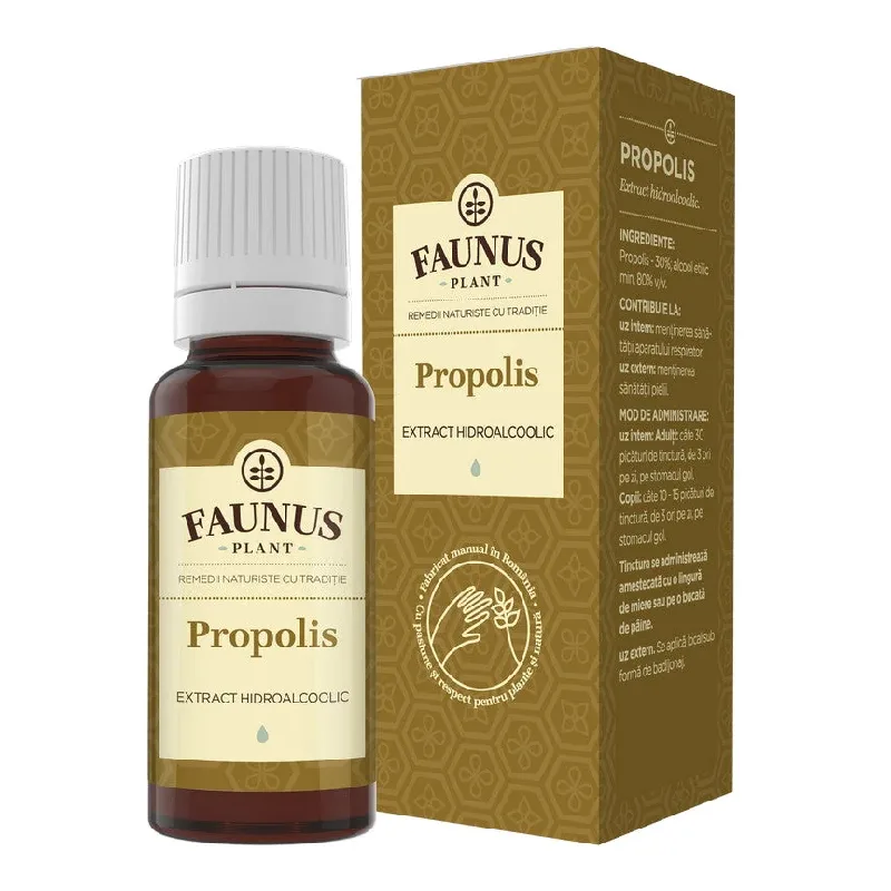 Tinctura Propolis 30%, 20 ml, Faunus Plant — preț și oferte