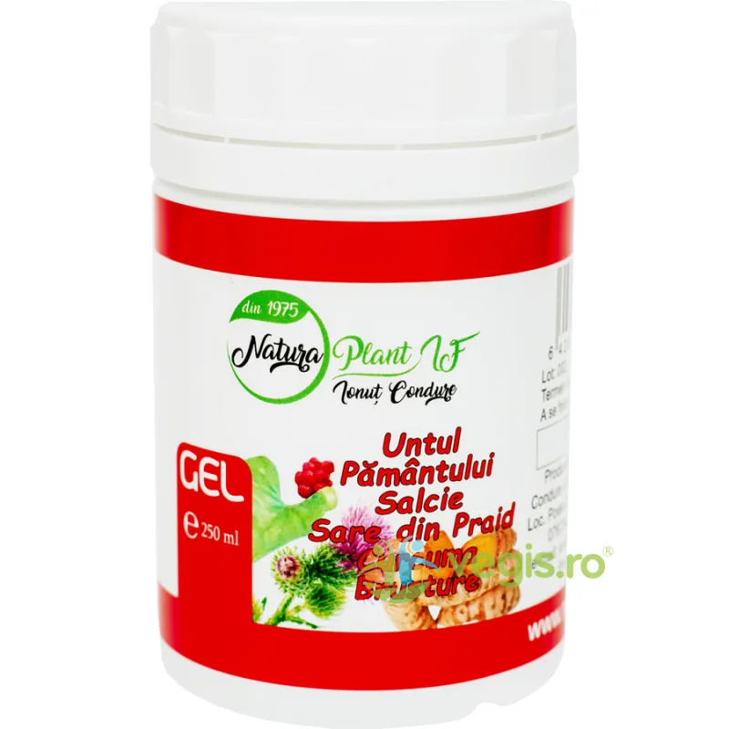 Gel cu Untul Pamantului, Salcie, Sare de Praid, Curcuma si Brusture 250ml NATURA PLANT IF — preț și oferte