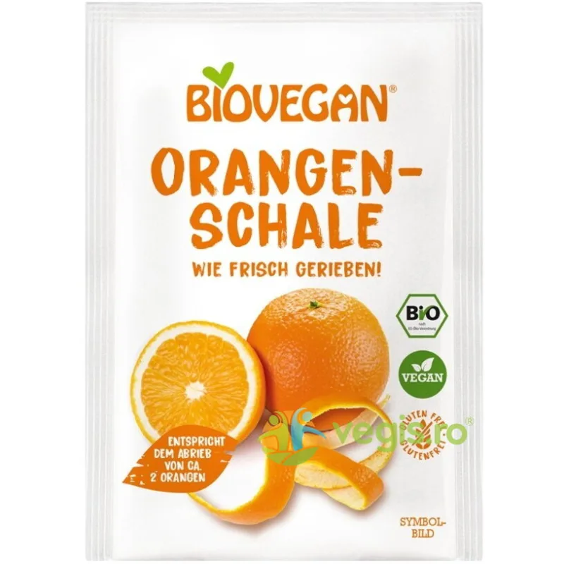 Coaja de Portocala Rasa fara Gluten Ecologica/Bio 9g Biovegan — preț și oferte