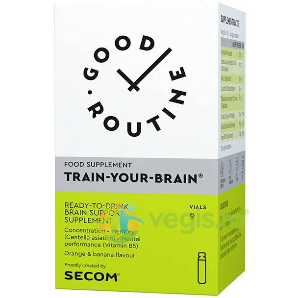 Train Your Brain 9 fiole buvabile Secom, GOOD ROUTINE — preț și oferte