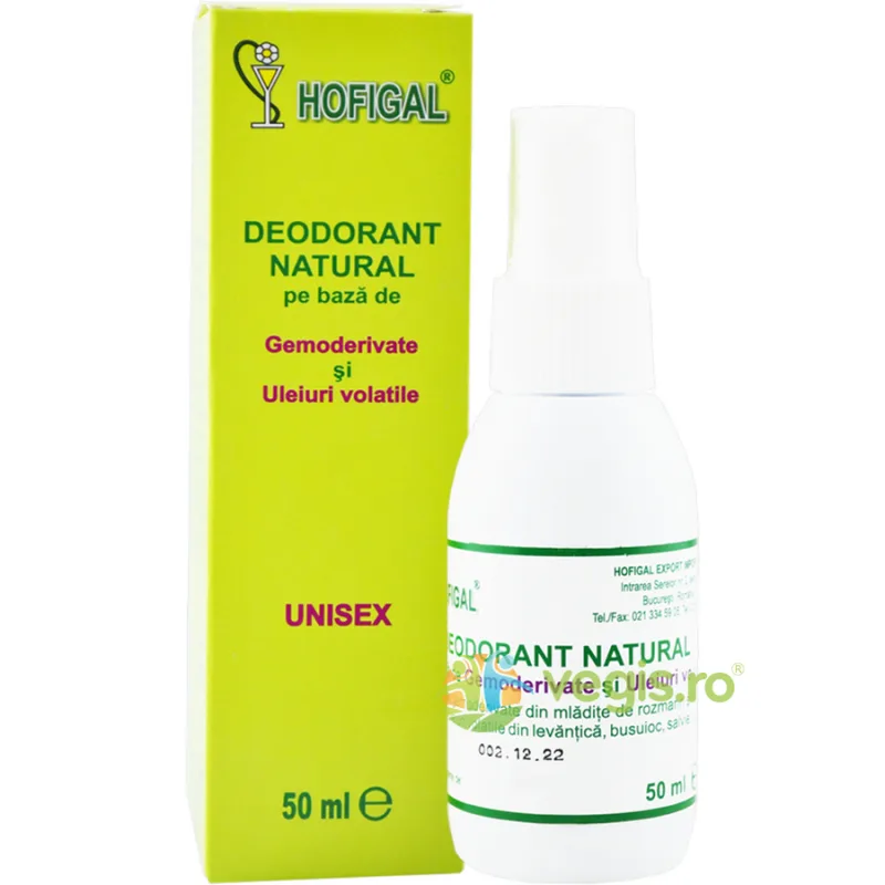 Deodorant Natural Unisex 50ml HOFIGAL — preț și oferte