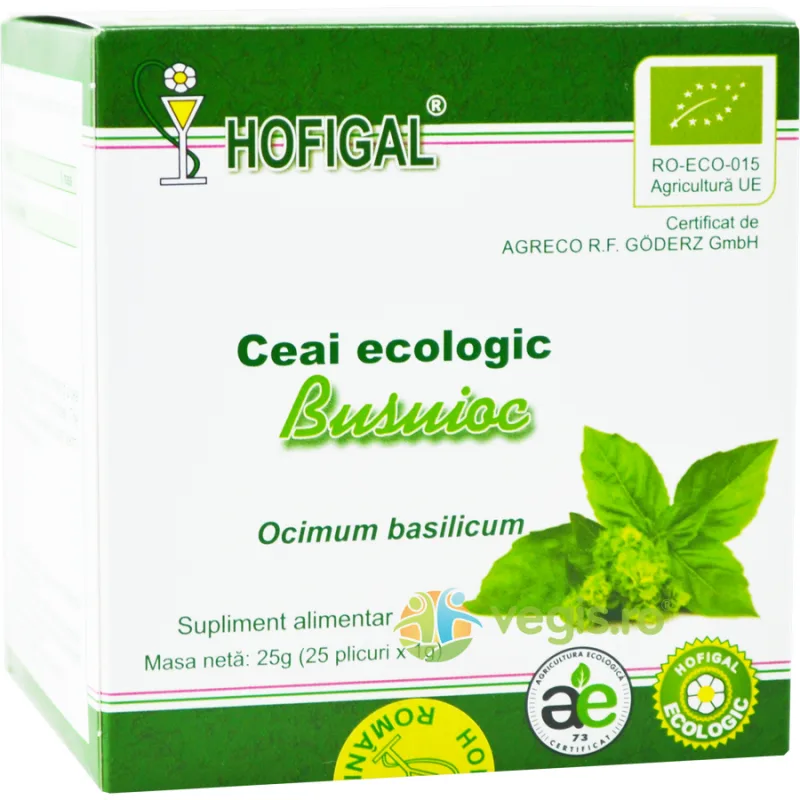 Ceai de Busuioc Ecologic/Bio 25dz HOFIGAL — preț și oferte