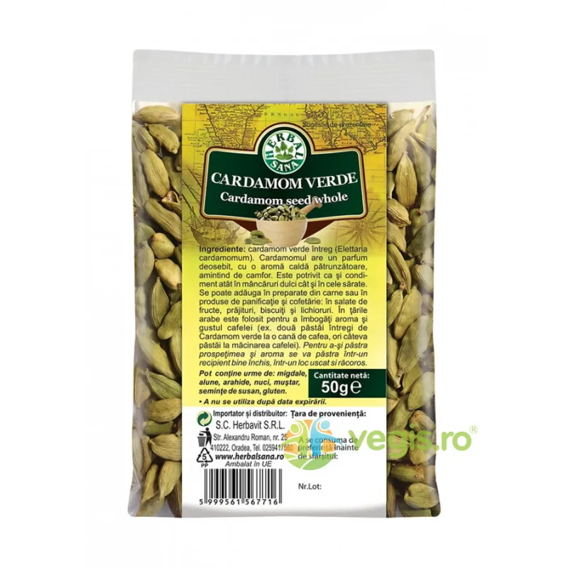 Cardamom Verde 50g Herbavit — preț și oferte