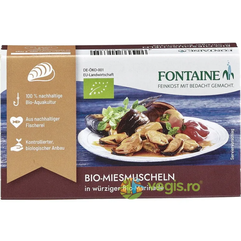 Midii in Sos Picant Ecologice/Bio 120g Fontaine — preț și oferte