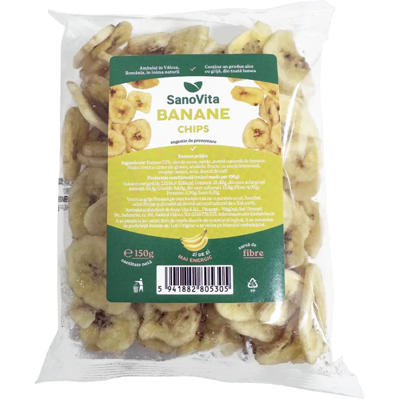 Banane Chips 150g SANOVITA — preț și oferte