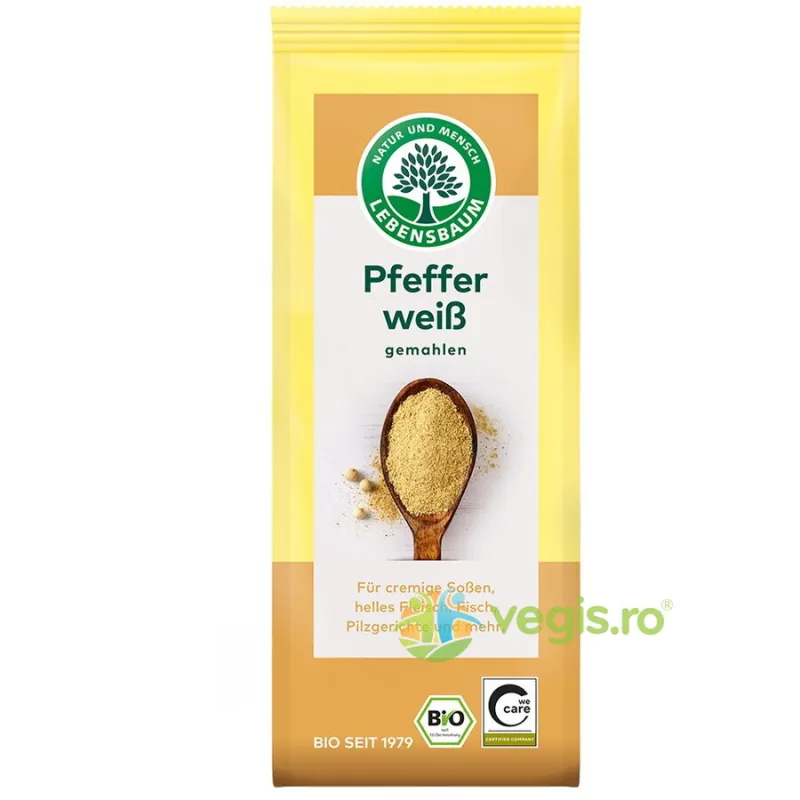 Piper Alb Macinat Ecologic/Bio 50g LEBENSBAUM — preț și oferte