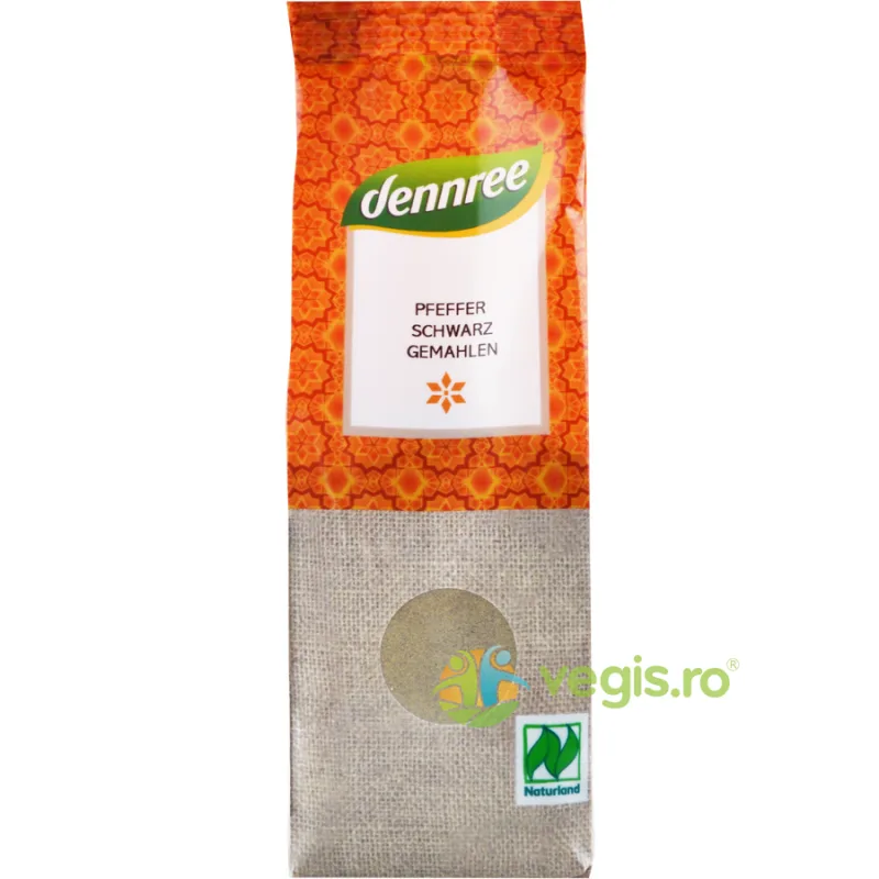 Piper Negru Macinat Ecologic/Bio 65g Dennree — preț și oferte