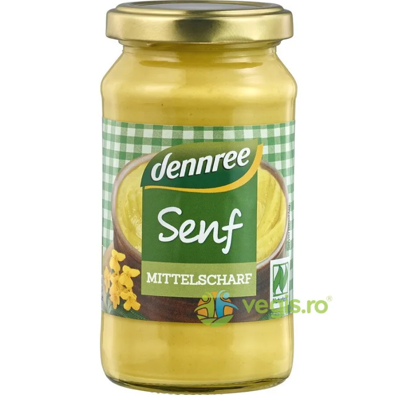 Mustar Mediu Ecologic/Bio 200ml Dennree — preț și oferte