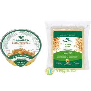 Pachet Pasta Vegetala Tartinabila din Linte Rosie 100g + Tofu Natur Sterilizat 200g