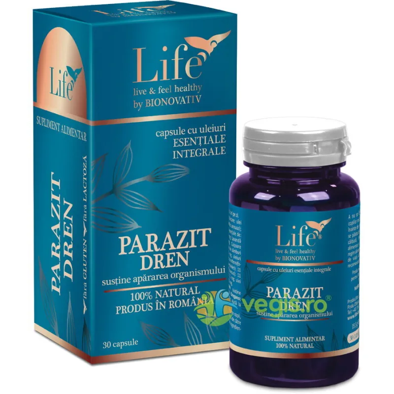 Parazitdren (Capsule cu Uleiuri Esentiale) 30cps BIONOVATIV — preț și oferte