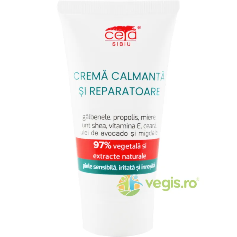Crema Calmanta si Reparatoare cu Propolis si Miere 97% Vegetala 50ml — preț și oferte